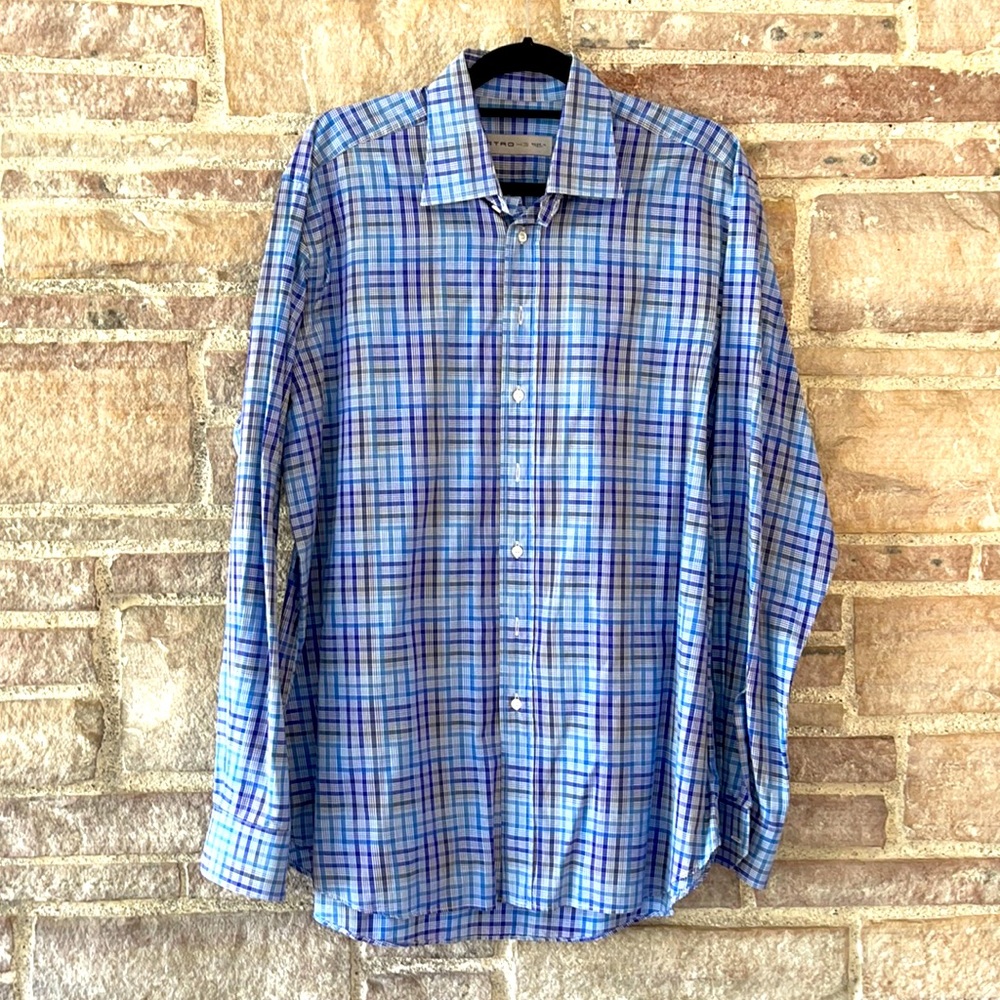 Etro men’s long sleeve button down shirt.  43 EU